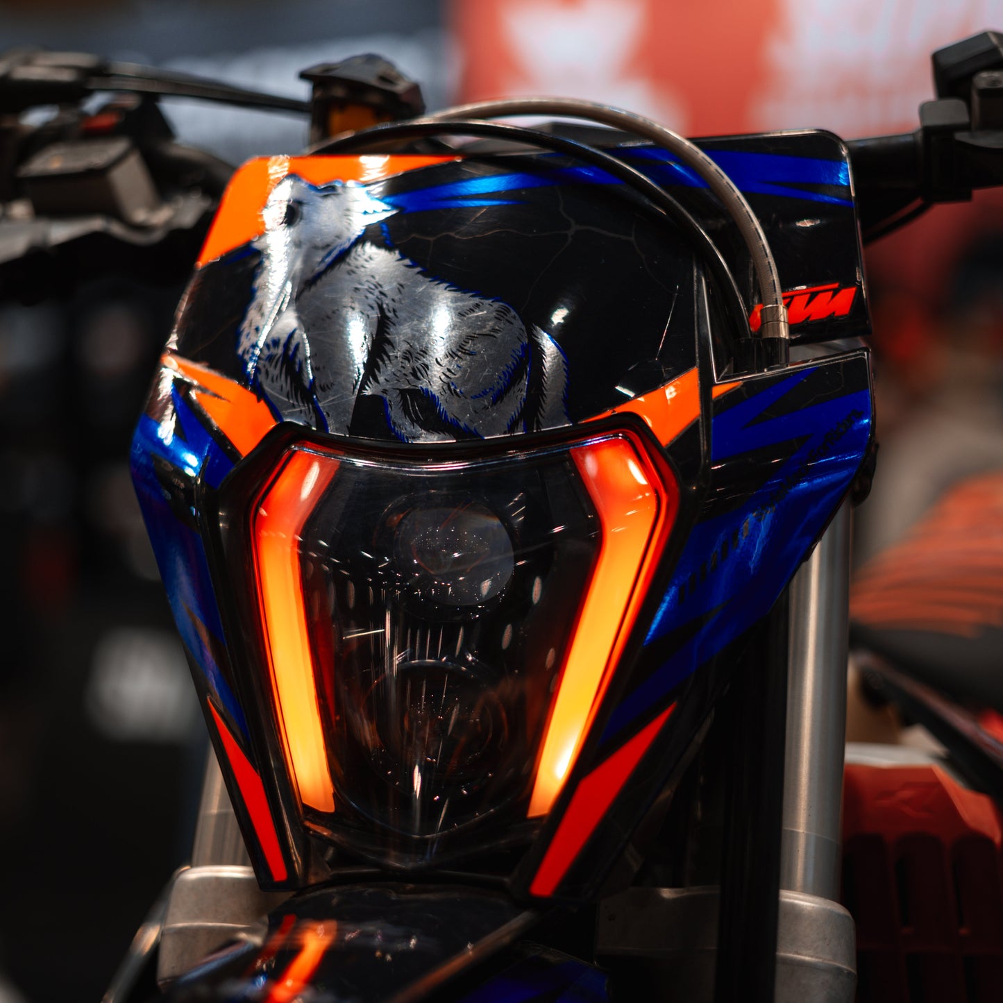 RAPTOR EYE 2 BEAMS KTM — Phare LED RGB | Draconic Lights